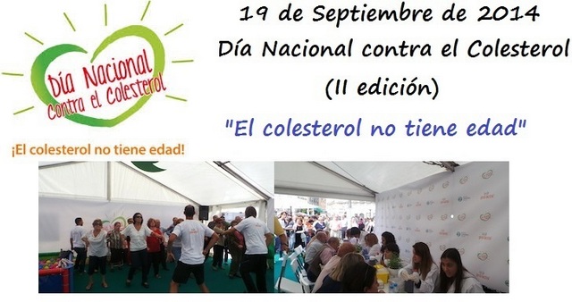 Logotipo de la II edición (2014) del Día Nacional contra el Colesterol (DNC), lema (