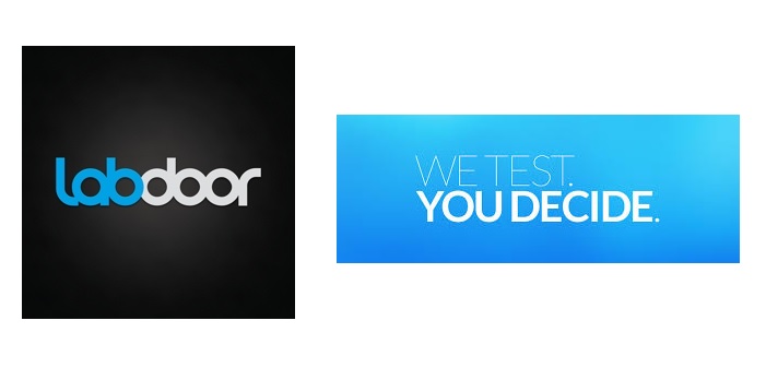 Izda: Texto “Labdoor”. Drcha: Texto “We test. You decide.”