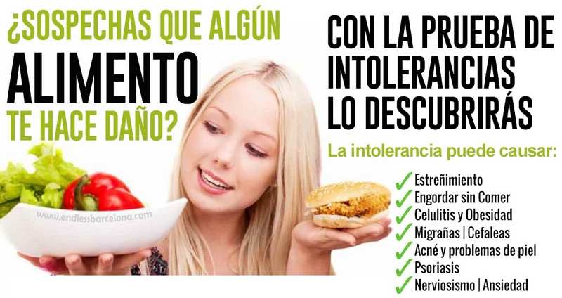 Izda: Imagen con un bol de ensalada en mano drcha y hamburguesa en mano izda. Drcha: Enfermedades que supuestamente mejora