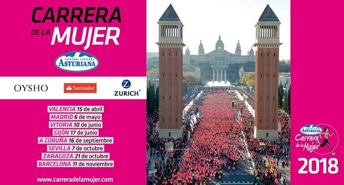 Carrera de la mujer 2018 Cartel anunciador de la 14ª edición de la carrera de la mujer