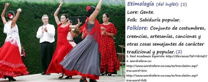 Izda: Baile flamenco. Drcha: Concepto folklore