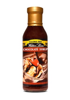 Envase del sirope de chocolate Walden Farms