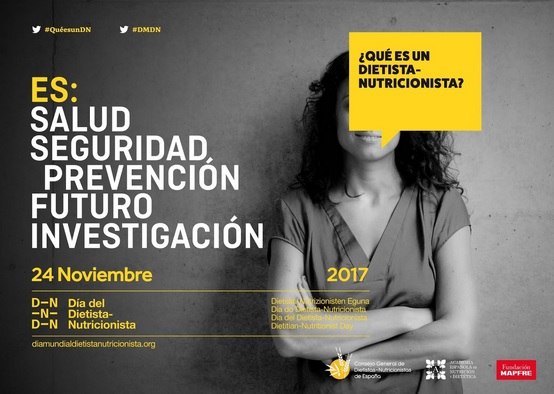 Dietista-Nutricionista Cartel anunciador del Día del Dietista-Nutricionista 24-11-2017
