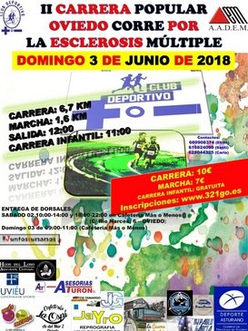 Cartel anunciador de la II Edición (Oviedo corre por la Esclerosis Múltiple)