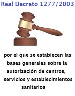 Resumen del REAL DECRETO 1277/2003
