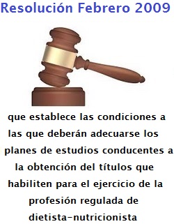 Resumen de la RESOLUCION de 5 de Febrero de 2009