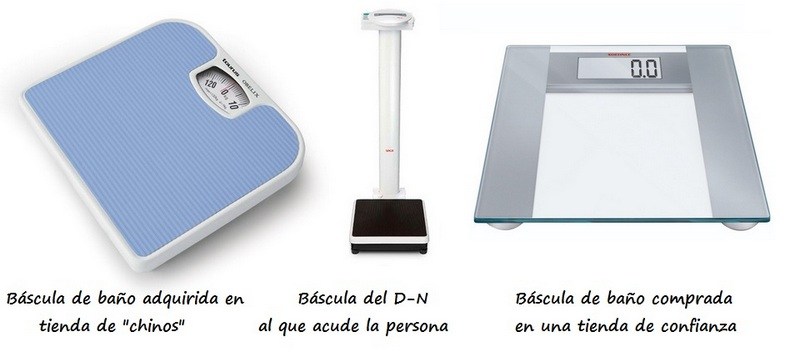 Izda: Báscula de los 