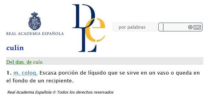 Captura de pantalla de la web de la RAE