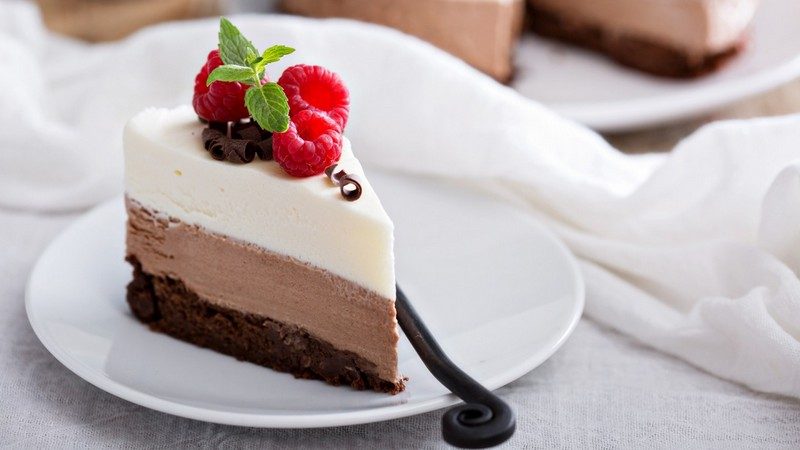 Ración estándar de tarta 3 chocolates