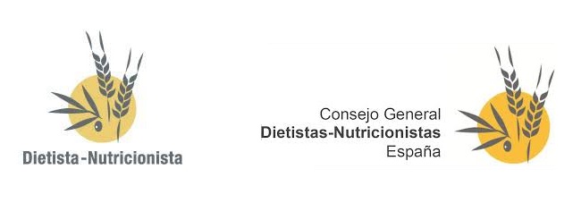 Izda: Logo del colectivo de dietistas-nutricionistas. Drcha: Logo del Consejo General de Dietistas-Nutricionistas de España
