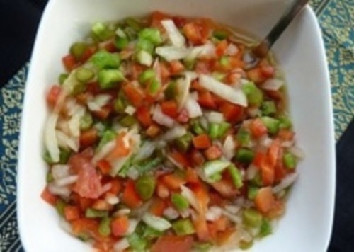 Salsa vinagreta de pimientos