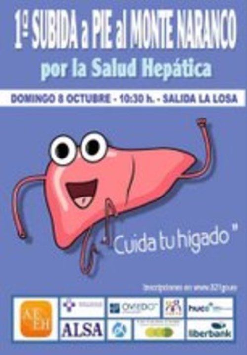 Primera subida a pie al monte Naranco por la salud hepática Primera subida a pie al monte Naranco por la salud hepática