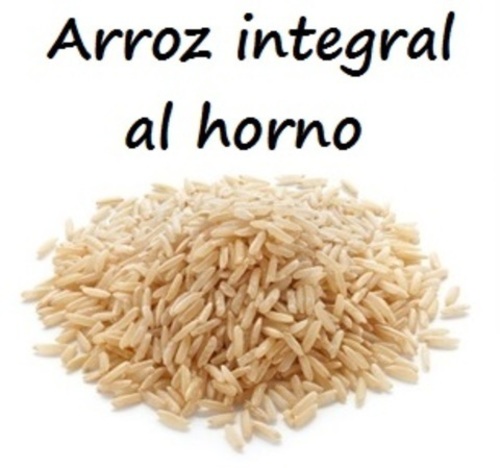 Arroz integral al horno