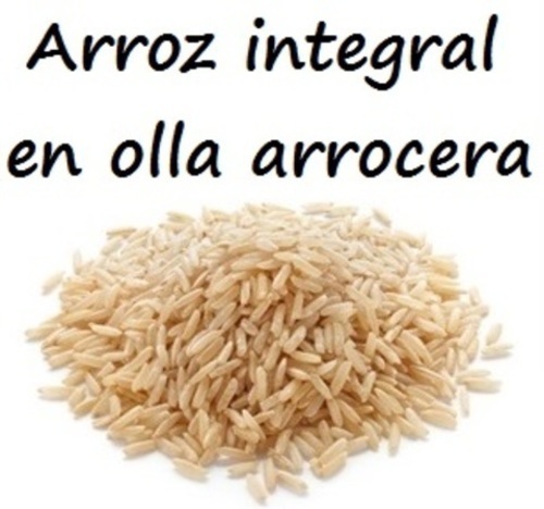 Arroz integral en olla arrocera